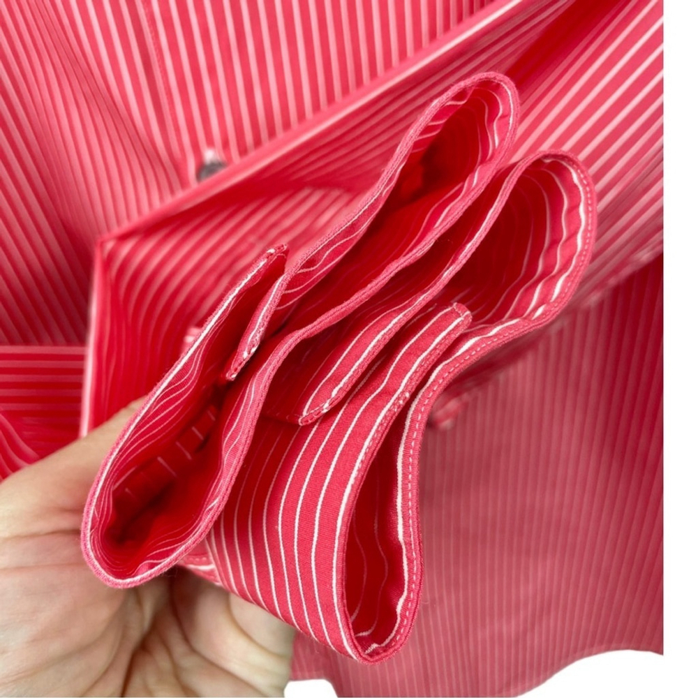 Paul Smith Kensington 100% Cotton Red Striped Button Up Shirt Size 15.5 - Picture 6 of 7